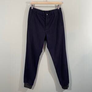 Vince Men Navy Elastic Waist Wool Cuff Jogger Trousers Size 34 #M2598-2229
